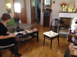 Notera stegen och dammsugaren i bakgrunden. Så snyggt.