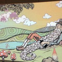 Austin Interactive Installation Meetup’s Digital Dreamer is an impressive 15’ X 8’ interactive mural of the classic story of Rip Van Winkle.