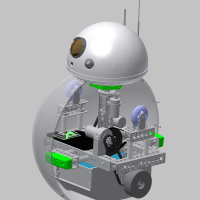A 3D rendering of Casey's BB-8 design.