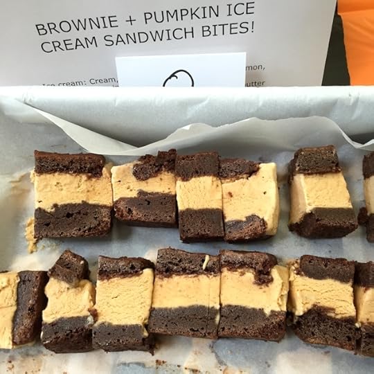 Pumpkin Brownie Ice Cream Sandwich