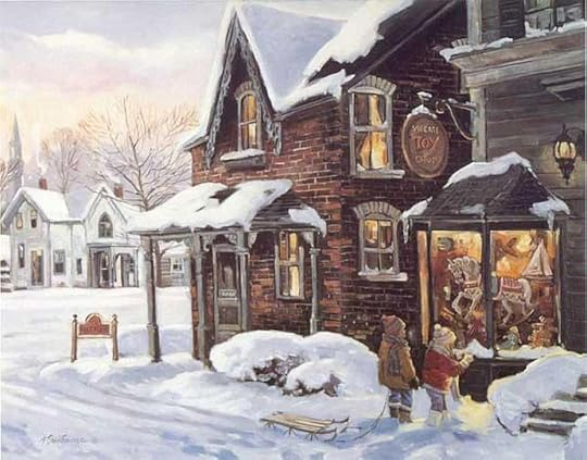 old towne, old fashioned christmas window display. Reminds me of Perkasie <3: 