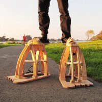 Takehito Etani’s Transparent Footprints of Invisible Giants makes use of a pair of cameras and video screens to view the sky above and the surface below.