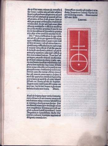 John Duns Scotus, Scriptum super tertio sententiarum (Venice, 1481)