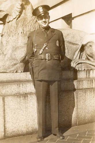 Detective Robert Cline outside the Columbus Police Headquarters.
