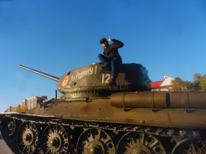 Tiraspol Me on the Tank
