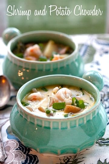 Shrimp and Potato Chowder Recipe via DeliciouslyOrganic.net #grainfree #recipe