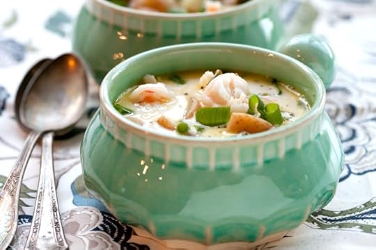 Shrimp and Potato Chowder Recipe via DeliciouslyOrganic.net #grainfree #recipe