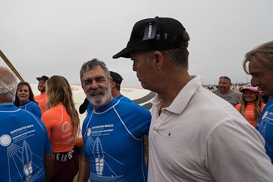 Bob 'The Greek’ Bolen, who has been surfing Huntington’s waters since 1958.