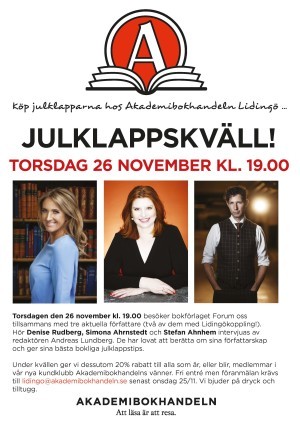 Torsdag 26 november, 19.00 - kom!