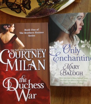 Köpte om The Duchess War, eftersom den blev stulen UR MIN BIL. En Mary Balogh blev det också.