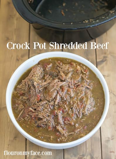 Crock Pot Shredded Beef recipe via flouronmyface.com