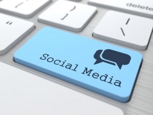 Blank Speech Bubbles on Computer Button.