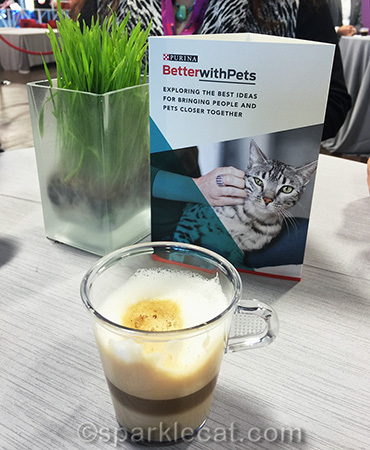 Cappuccino, cat grass, purina better with pets summit
