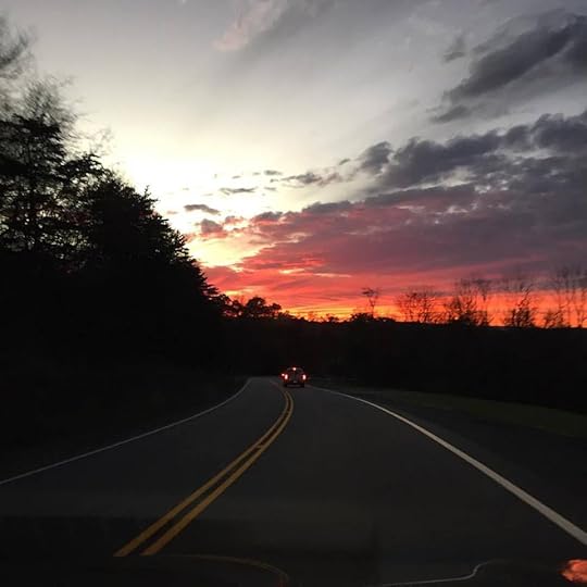 Chasing the sunset through the mountains