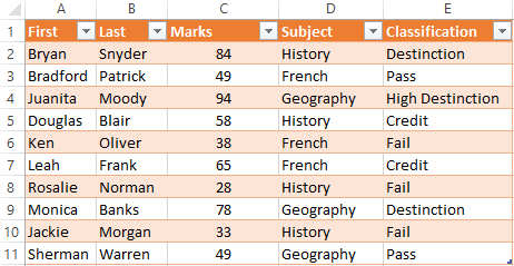 VBA If ElseIf Class