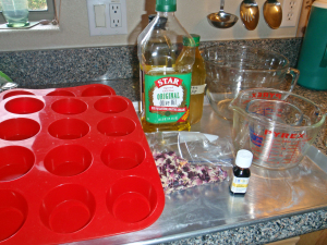 Some hardware and ingredients for making soap
