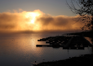 Lake, Fog, Sunrise, Sacandaga, Northville, NY,