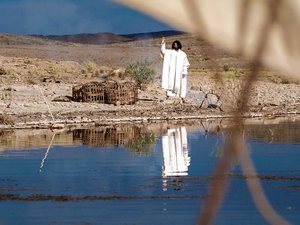 Jesus on the shore