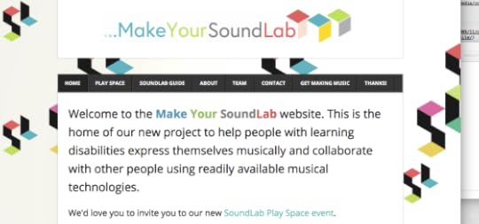 Audio Access: The web homepage of SoundLab, where Elsdon is a producer and project advisor