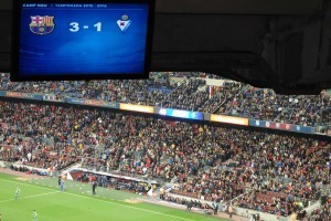 Camp nou half time score