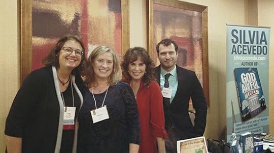 Wisconsin Library Association - Columbus Public Library Director Cindy Fesemyer and Authors Valerie Biel, Silvia Acevedo, and Zachary Howe