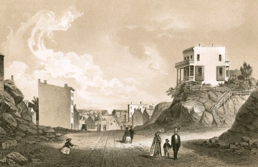 Before the grid: How 2nd Avenue and 42nd Street looked in 1861. (New York Public Library)