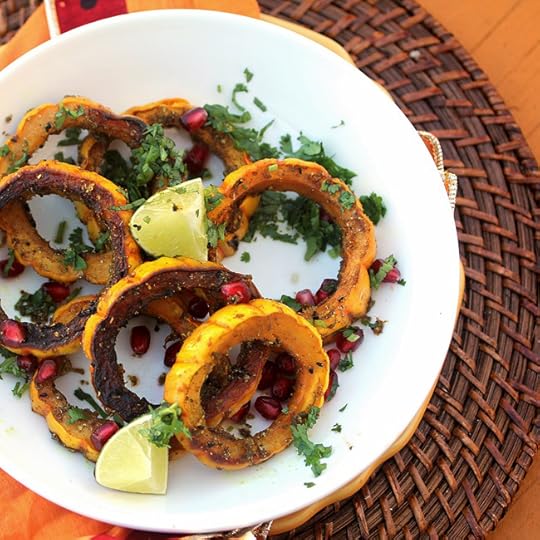 Delicata with Cumin, Lime and Green Chili Rub