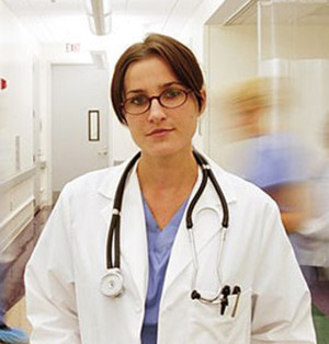 Stark kvinna. Doktor. Bra bild att illustrera romance med.