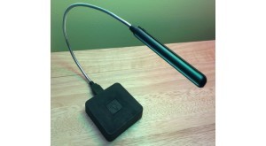 base and lamp green background