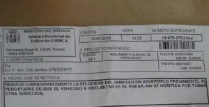 #Multa por reducir la velocidad