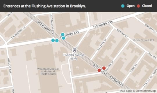 Closed Subway Exits Mapped by WNYC