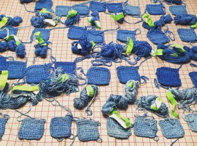 A tableful of swatches