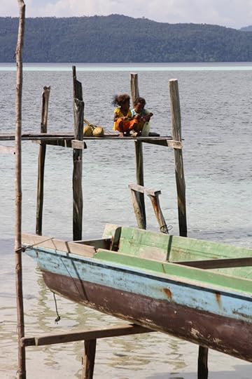 Village life on a small island in Raja Ampat, Indonesia.