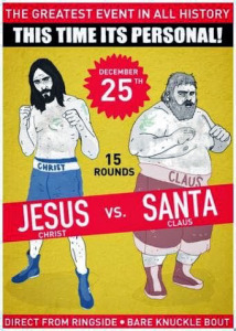 Jesus vs Santa boxing match