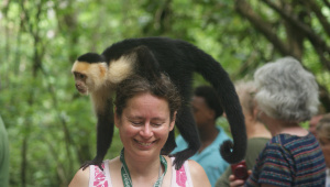 Me with a monkey on my head