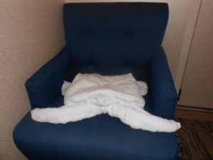 A turtle made of towels