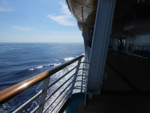 View of ocean from the walkabout deck