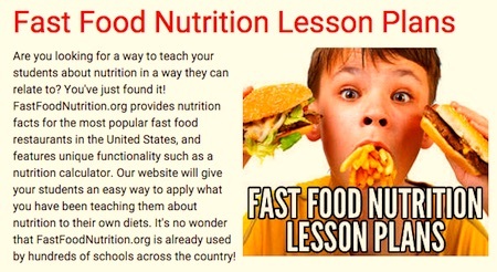 fast food lesson plan