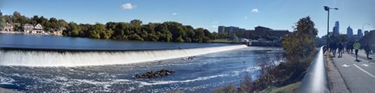 Running along the river in Philadelphia