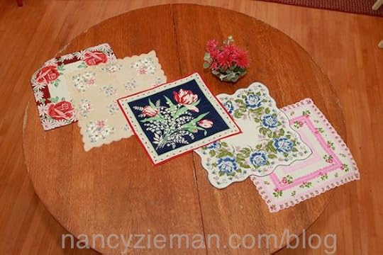 How to make a table runner from old hankies