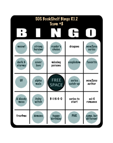 SOS book shelf bingo card