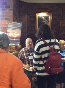 Kathy's husband, Sandy Emerson, at his first signing for a story in RED DAWN.