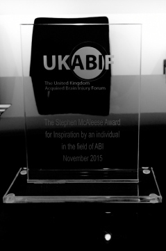 Award presented by John and Susan McAleese, Stephen's parents