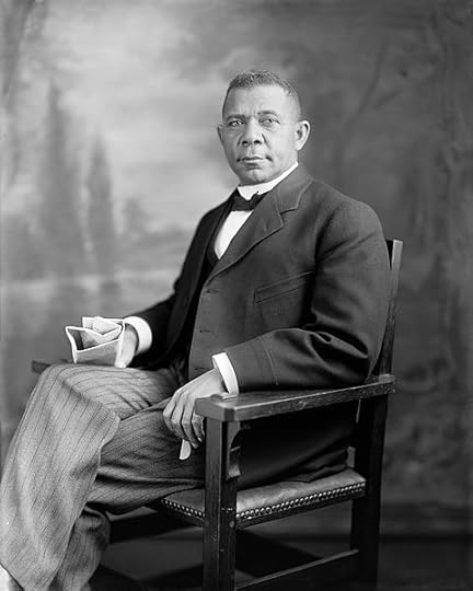 Photograph of Booker T. Washington taken sometime between 1905 and 1915 from the Harris & Ewing Collection at the Library of Congress. Public domain via Wikimedia Commons.