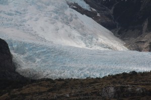 The ice seemed to tumble like spilled cake frosting.