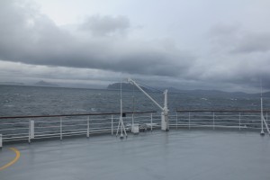 At times I felt as if I'd slide off the deck into the water like a chicken bone off a plate into the garbage.