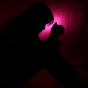 Silhouette of a man's head