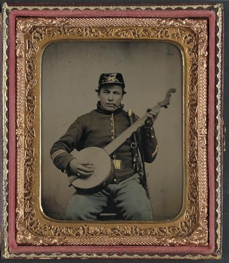 A Union soldier and his instrument (Library of Congress)