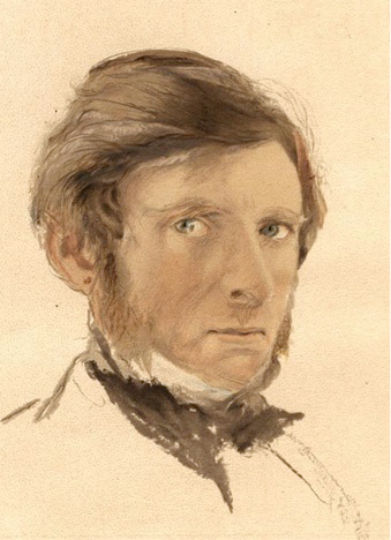 Self-portrait, John Ruskin, age 42