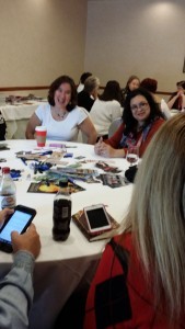 Chatting with fans in the Author's Lounge